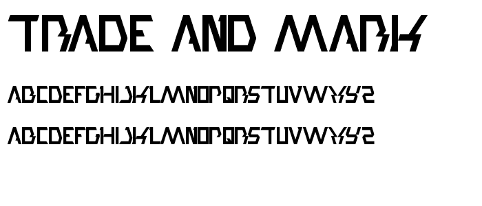 trade and mark font
